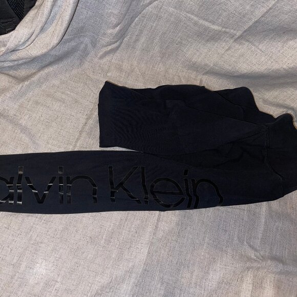 Womens Black Calvin Klein Leggings - Picture 2 of 4